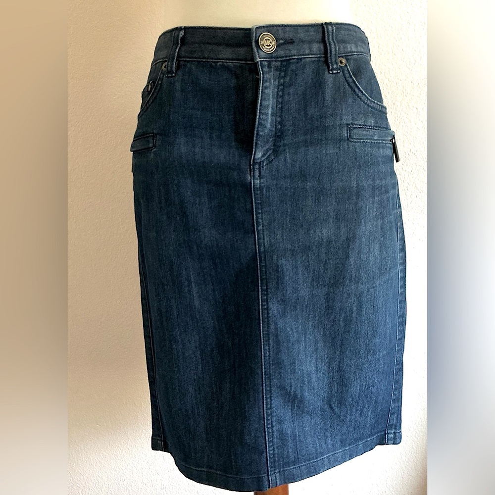 Michael Kors Denim Jean Mini Skirt Blue 6